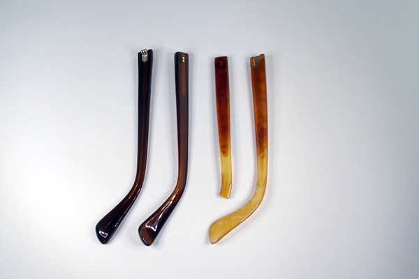 べっ甲　テンプル　樹脂にて復刻再生