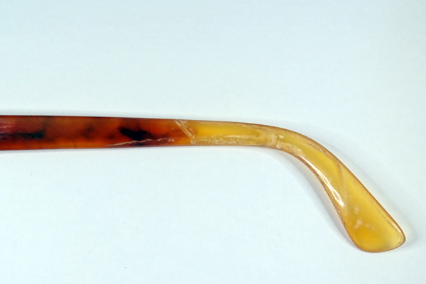 べっ甲　テンプル　樹脂にて復刻再生