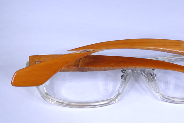 竹フレーム テンプル折れ 修復再生