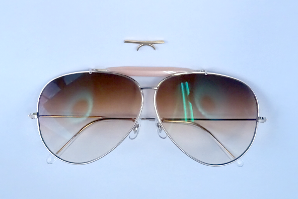 レイバン　ブリッチ変更　特殊加飾