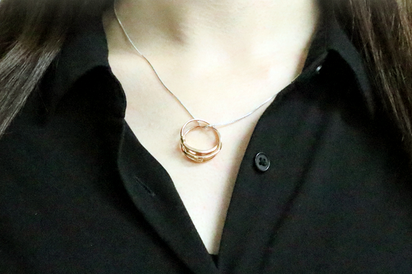 ミラ・ショーン グラスリメイク 2連リング