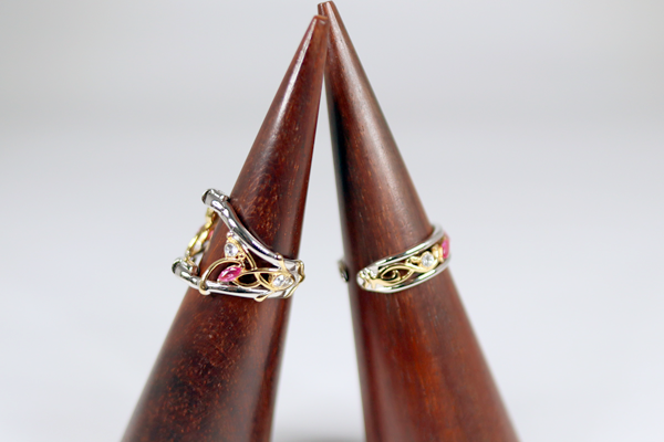 ルビー付き 婦人ツーポ　グラスリメイク １・２