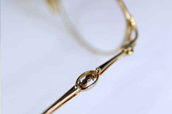 イヴサンローラン　グラスリメイク ピアス