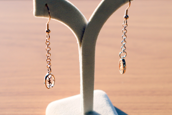 イヴサンローラン　グラスリメイク ピアス