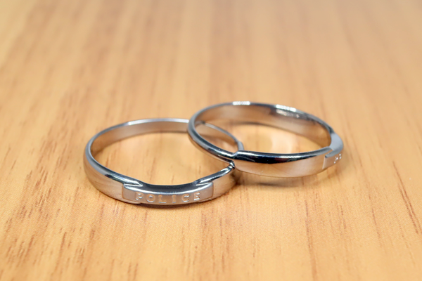 特殊加飾　POLICE　グラスリメイク リング