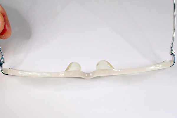 コンビフレーム　黄変処理　テンプルメッキ　修復再生