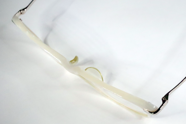 コンビフレーム　黄変処理　テンプルメッキ　修復再生