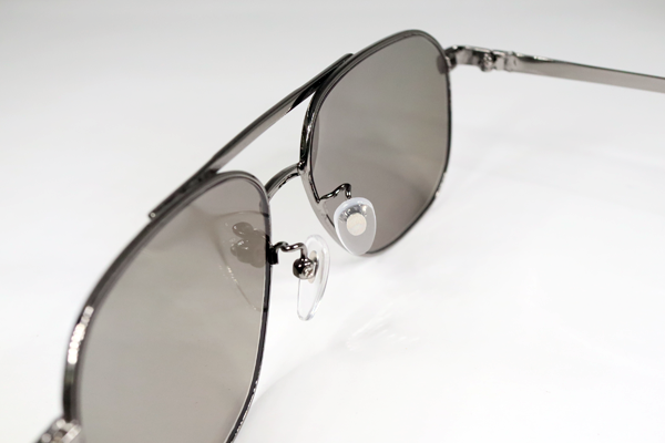 紳士用フレーム　テンプル/レンズ新規交換　両クリングス新規　修復再生