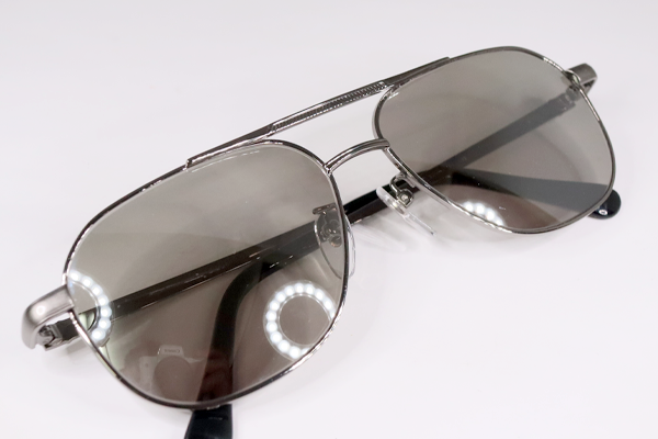 紳士用フレーム　テンプル/レンズ新規交換　両クリングス新規　修復再生