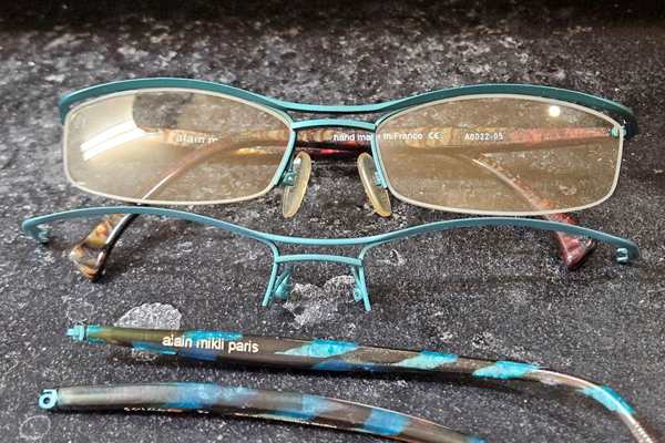 アランミクリ　カラー変更 全体塗装　テンプル研磨