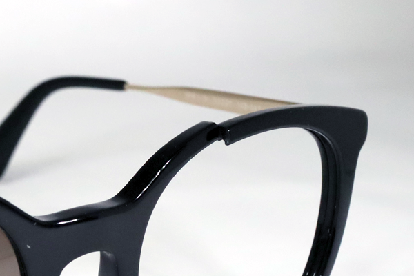 PRADA サングラス　左リム切れ　修復再生