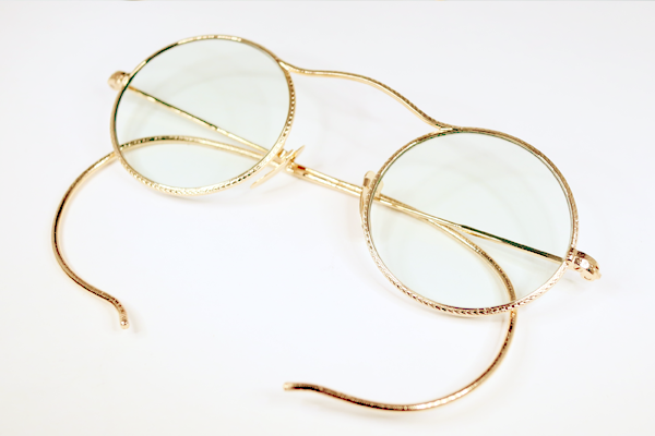 ヴィンテージ　縄手フレーム　両テンプル折れ　修復再生