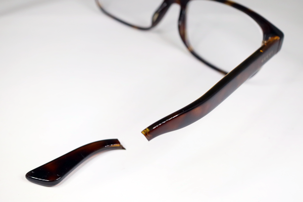GUCCI　オプチル　右テンプル折れ　修復再生　