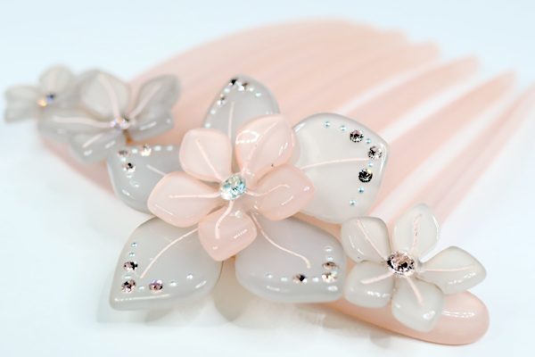 アセチロイド かんざし　花びら取付　修復再生