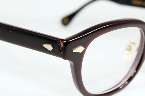 MOSCOT　右テンプル欠損　色合わせ　部分復刻再生